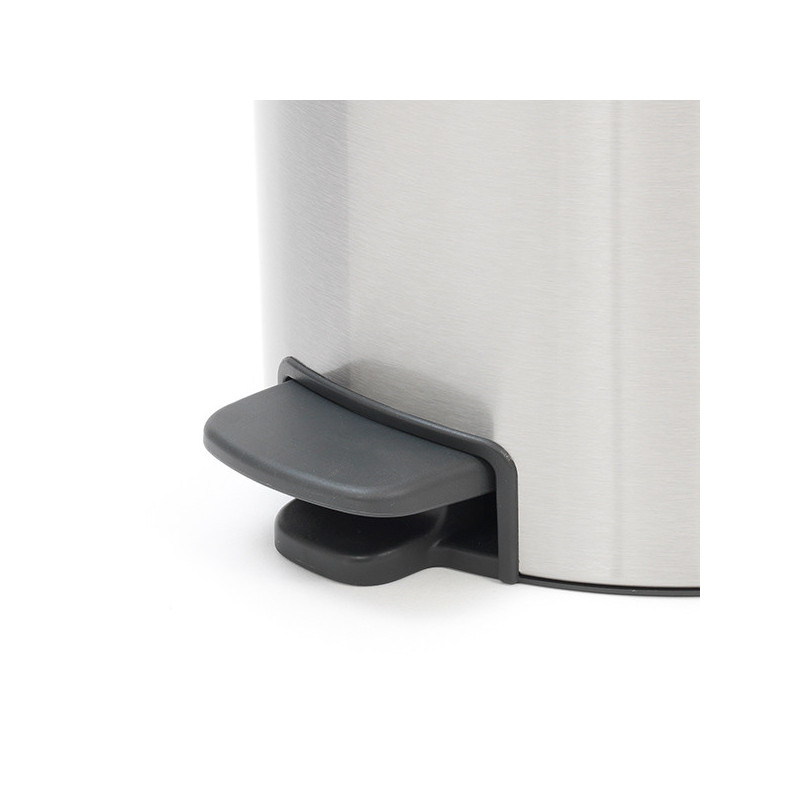 Кош за боклук с педал Brabantia NewIcon 649061, 30 л, Плавно затваряне, Противоплъзгаща основа, Устойчив на пръстови отпечатъци, Инокс/Мат