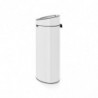Кош за боклук Brabantia Touch Bin New 649729, 40 л, Безшумно и плавно затваряне, Плосък гръб, Бял