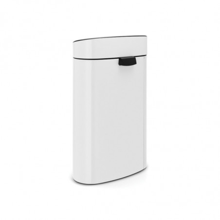 Кош за боклук Brabantia Touch Bin New 649729, 40 л, Безшумно и плавно затваряне, Плосък гръб, Бял