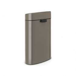 Кош за боклук Brabantia Touch Bin New 649732, 40 л, Безшумно и плавно затваряне, Плосък гръб, Сив
