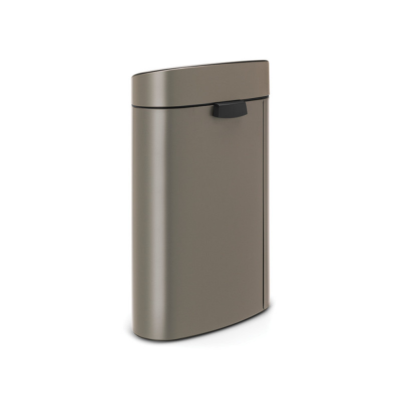 Кош за боклук Brabantia Touch Bin New 649732, 40 л, Безшумно и плавно затваряне, Плосък гръб, Сив