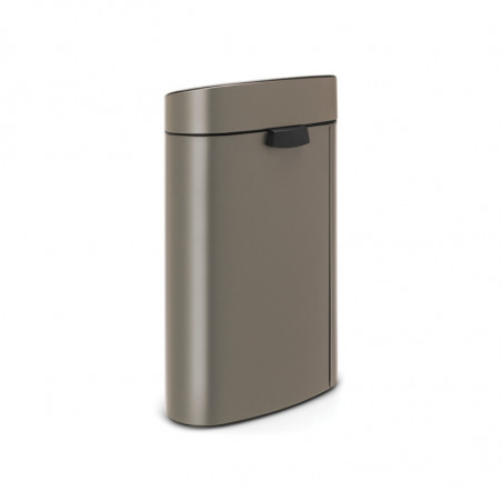 Кош за боклук Brabantia Touch Bin New 649732, 40 л, Безшумно и плавно затваряне, Плосък гръб, Сив
