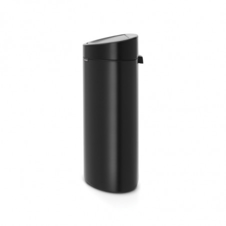 Кош за боклук Brabantia Touch Bin New 649733, 40 л, Безшумно и плавно затваряне, Плосък гръб, Черен