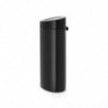 Кош за боклук Brabantia Touch Bin New 649733, 40 л, Безшумно и плавно затваряне, Плосък гръб, Черен
