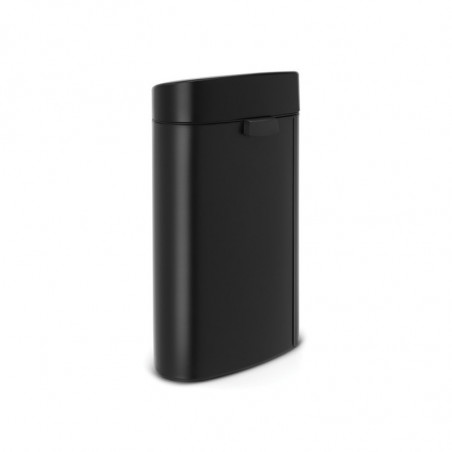 Кош за боклук Brabantia Touch Bin New 649733, 40 л, Безшумно и плавно затваряне, Плосък гръб, Черен