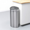 Кош за боклук Brabantia Touch Bin New 649734, 40 л, Безшумно и плавно затваряне, Плосък гръб, Устойчив на пръстови отпечатъци, Инокс/мат