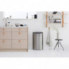 Кош за боклук Brabantia Touch Bin New 649734, 40 л, Безшумно и плавно затваряне, Плосък гръб, Устойчив на пръстови отпечатъци, Инокс/мат