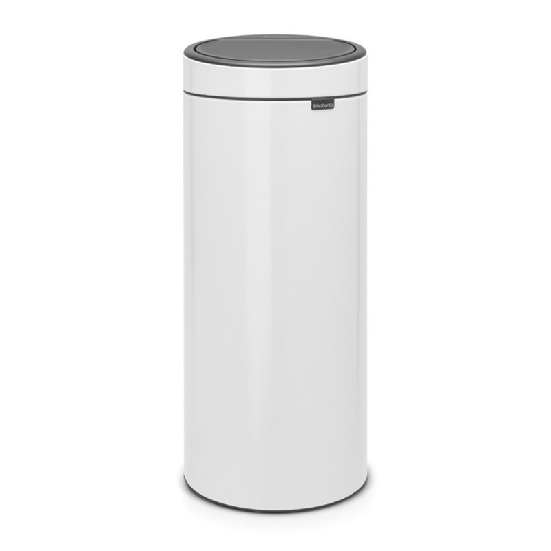 Кош за боклук Brabantia Touch Bin New 649999, 30 л, Безшумно и плавно затваряне, Бял
