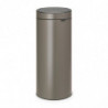Кош за боклук Brabantia Touch Bin New 650007, 30 л, Безшумно и плавно затваряне, Сив