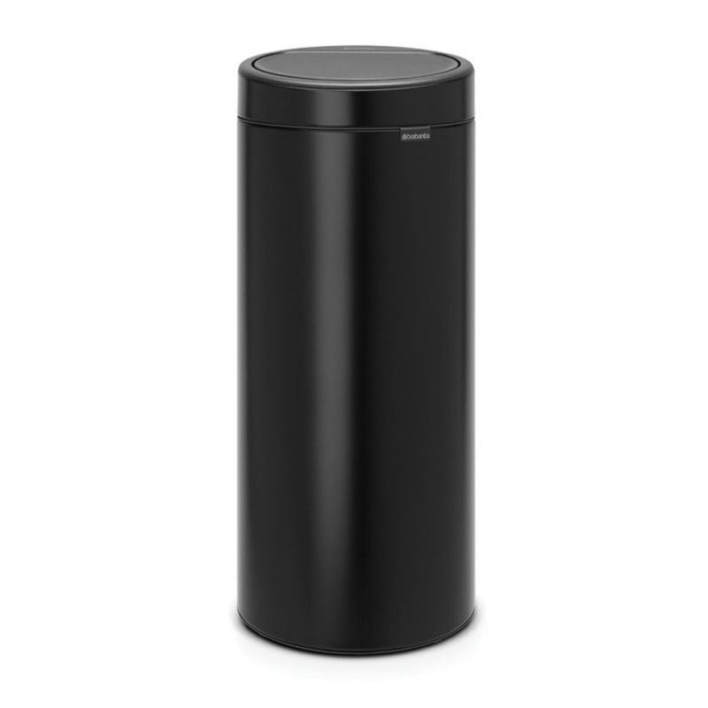 Кош за боклук Brabantia Touch Bin New 650008, 30 л, Безшумно и плавно затваряне, Черен мат