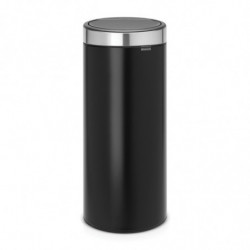 Кош за боклук Brabantia Touch Bin New 650009, 30 л, Безшумно и плавно затваряне, Черен/инокс