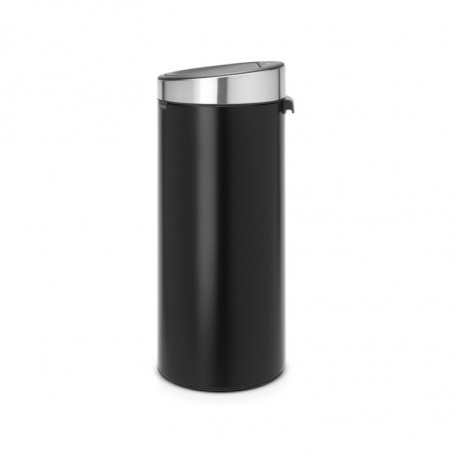 Кош за боклук Brabantia Touch Bin New 650009, 30 л, Безшумно и плавно затваряне, Черен/инокс