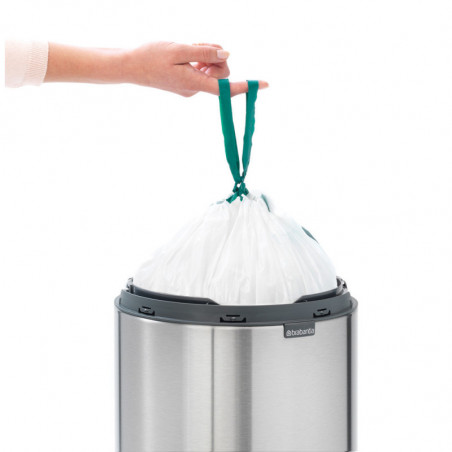 Кош за боклук Brabantia Touch Bin New 650009, 30 л, Безшумно и плавно затваряне, Черен/инокс