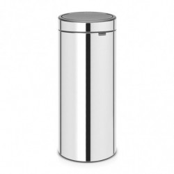 Кош за боклук Brabantia Touch Bin New 650010, 30 л, Безшумно и плавно затваряне, Брилянтен инокс