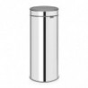 Кош за боклук Brabantia Touch Bin New 650010, 30 л, Безшумно и плавно затваряне, Брилянтен инокс