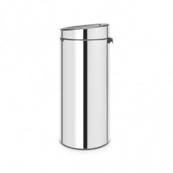 Кош за боклук Brabantia Touch Bin New 650010, 30 л, Безшумно и плавно затваряне, Брилянтен инокс