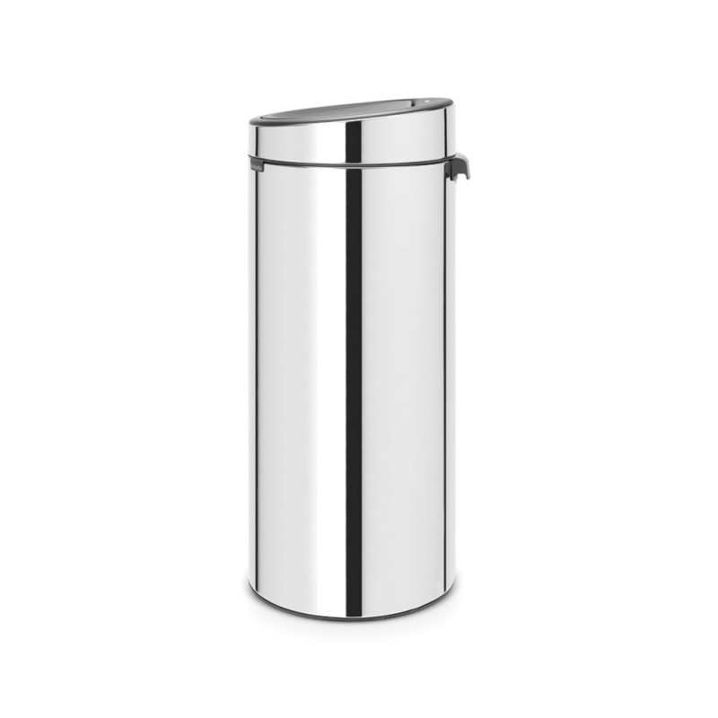 Кош за боклук Brabantia Touch Bin New 650010, 30 л, Безшумно и плавно затваряне, Брилянтен инокс