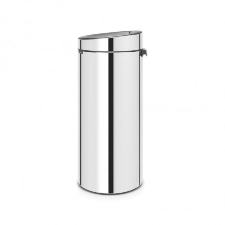Кош за боклук Brabantia Touch Bin New 650010, 30 л, Безшумно и плавно затваряне, Брилянтен инокс