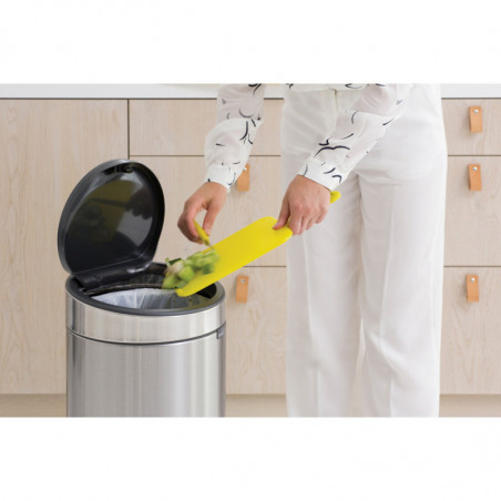Кош за боклук Brabantia Touch Bin New 650011, 30 л, Безшумно и плавно затваряне, Инокс/мат