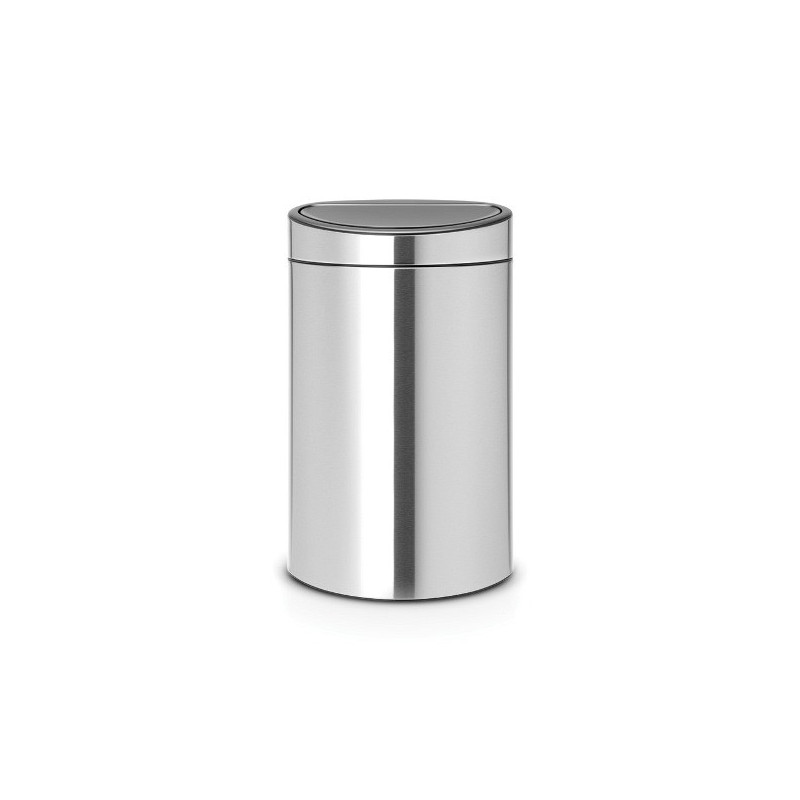 Кош за боклук Brabantia Touch Bin New Recycle 650527, 23+10 л, Безшумно и плавно затваряне, Плосък гръб, Устойчив на пръстови отпечатъци, Инокс/Мат