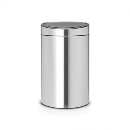 Кош за боклук Brabantia Touch Bin New Recycle 650527, 23+10 л, Безшумно и плавно затваряне, Плосък гръб, Устойчив на пръстови отпечатъци, Инокс/Мат