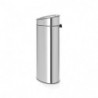 Кош за боклук Brabantia Touch Bin New Recycle 650527, 23+10 л, Безшумно и плавно затваряне, Плосък гръб, Устойчив на пръстови отпечатъци, Инокс/Мат
