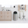 Кош за боклук Brabantia Touch Bin New Recycle 650527, 23+10 л, Безшумно и плавно затваряне, Плосък гръб, Устойчив на пръстови отпечатъци, Инокс/Мат