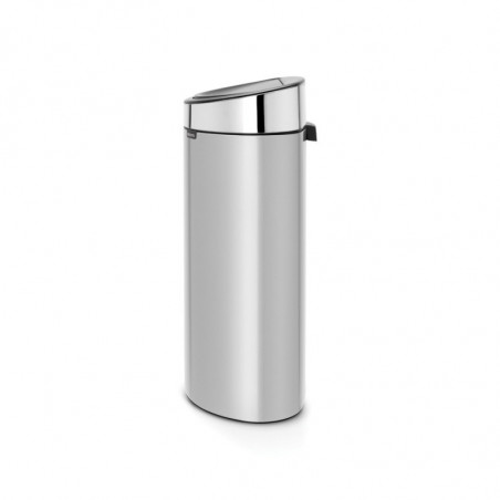 Кош за боклук Brabantia Touch Bin New 650528, 40 л, Безшумно и плавно затваряне, Плосък гръб, Инокс/мат