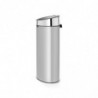 Кош за боклук Brabantia Touch Bin New 650528, 40 л, Безшумно и плавно затваряне, Плосък гръб, Инокс/мат