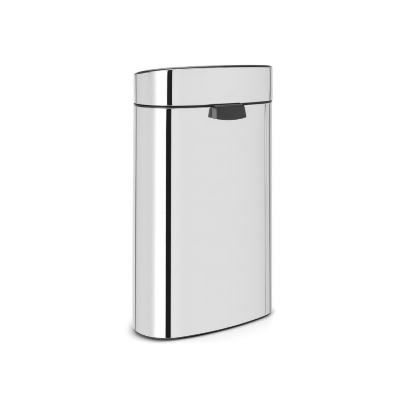 Кош за боклук Brabantia Touch Bin New 650531, 40 л, Безшумно и плавно затваряне, Плосък гръб, Брилянтен инокс