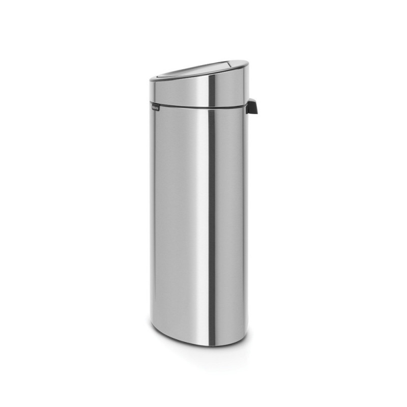 Кош за боклук Brabantia Touch Bin New 650532, 40 л, Безшумно и плавно затваряне, Плосък гръб, Инокс/мат