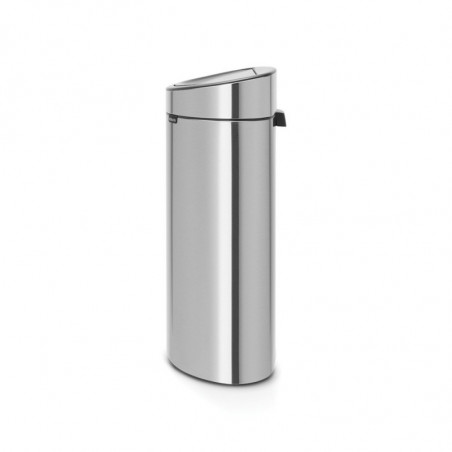 Кош за боклук Brabantia Touch Bin New 650532, 40 л, Безшумно и плавно затваряне, Плосък гръб, Инокс/мат