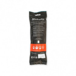 Торбички за кош Brabantia PerfectFit NewIcon 650534, Размер W, 5 л, 20 броя, Бял