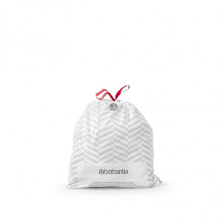 Торбички за кош Brabantia PerfectFit NewIcon/Bo 650537, Размер J, 20-25 л, 20 броя, Бял