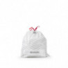 Торбички за кош Brabantia PerfectFit NewIcon/Bo 650537, Размер J, 20-25 л, 20 броя, Бял