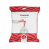 Торбички за кош Brabantia PerfectFit NewIcon/Bo 650543, Размер J, 20-25 л, 40 броя, Бял
