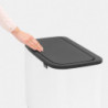Кош за боклук Brabantia Bo Touch 651110, 11+23 л, Плавно и безшумно отваряне, Голям отвор, Бял