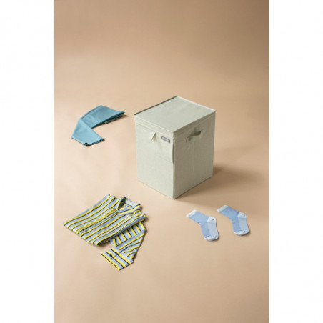 Кутия за пране Brabantia Stackable 1000829, 35 л, Преден отвор, Широк капак, Сгъваема, Зелен