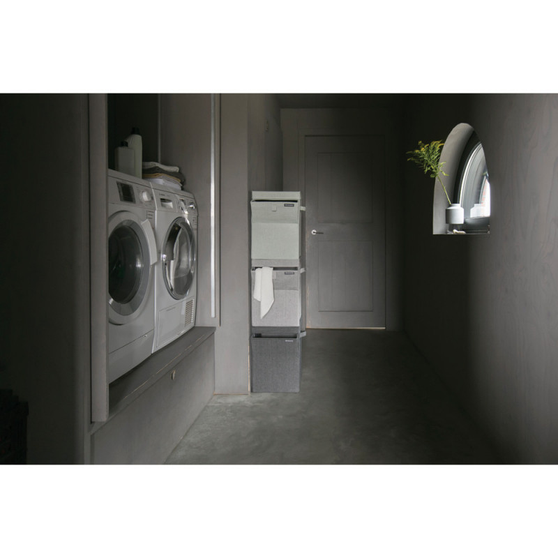 Кутия за пране Brabantia Stackable 1000829, 35 л, Преден отвор, Широк капак, Сгъваема, Зелен