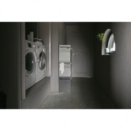 Кутия за пране Brabantia Stackable 1000829, 35 л, Преден отвор, Широк капак, Сгъваема, Зелен