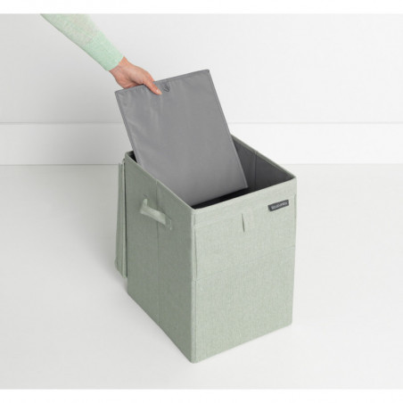 Кутия за пране Brabantia Stackable 1000829, 35 л, Преден отвор, Широк капак, Сгъваема, Зелен