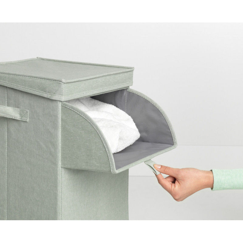 Кутия за пране Brabantia Stackable 1000829, 35 л, Преден отвор, Широк капак, Сгъваема, Зелен