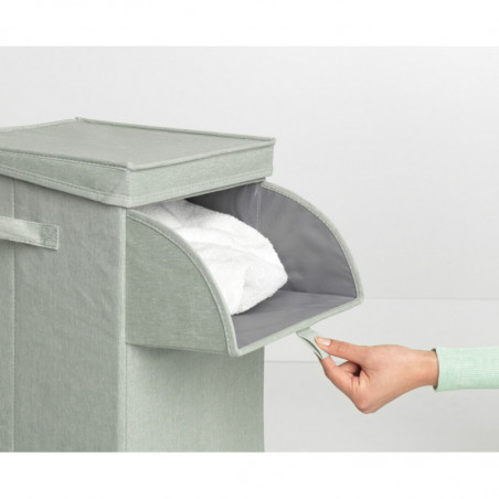 Кутия за пране Brabantia Stackable 1000829, 35 л, Преден отвор, Широк капак, Сгъваема, Зелен