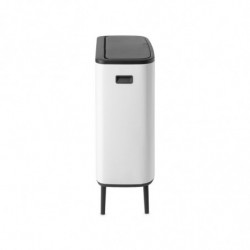 Кош за боклук Brabantia Bo Touch Hi 1001259, 60 л, Странични отвори за пренасяне, Регулируеми крака, Бял