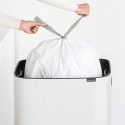 Кош за боклук Brabantia Bo Touch Hi 1001259, 60 л, Странични отвори за пренасяне, Регулируеми крака, Бял