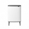 Кош за боклук Brabantia Bo Touch Hi 1001263, 2x30 л, Плътно прилепване към стена, Реглаж на краката, Бял