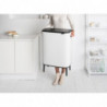 Кош за боклук Brabantia Bo Touch Hi 1001263, 2x30 л, Плътно прилепване към стена, Реглаж на краката, Бял