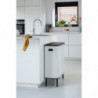Кош за боклук Brabantia Bo Touch Hi 1001263, 2x30 л, Плътно прилепване към стена, Реглаж на краката, Бял