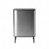 Кош за боклук Brabantia Bo Touch Hi 1001265, 2x30 л, Плътно прилепване към стена, Реглаж на краката, Устойчив на отпечатъци, Инокс/мат