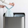 Кош за боклук Brabantia Bo Touch Hi 1001265, 2x30 л, Плътно прилепване към стена, Реглаж на краката, Устойчив на отпечатъци, Инокс/мат